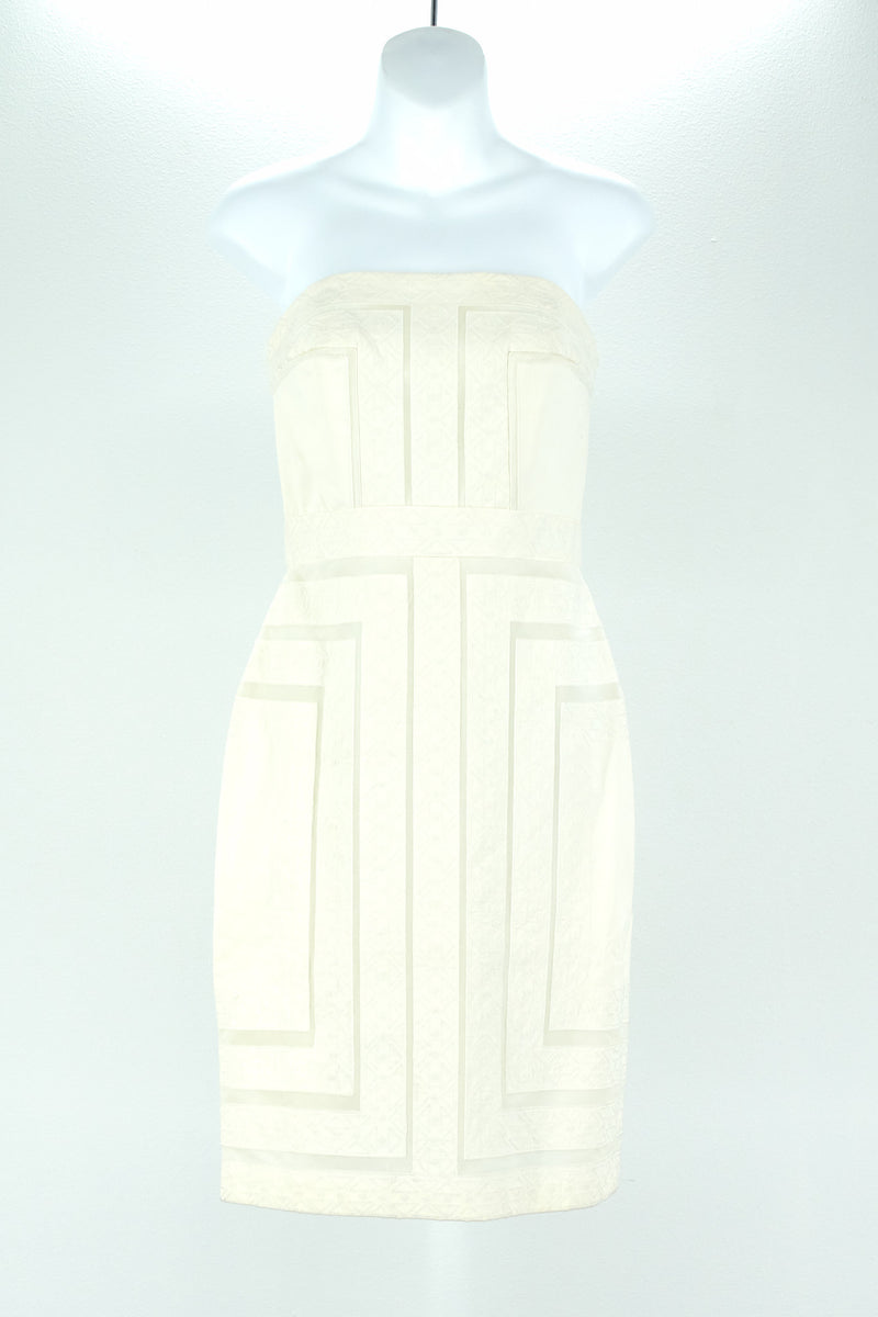 white house black market white strapless dress White House Black Market Size 4 White Strapless Dress – Your Sister's Closet